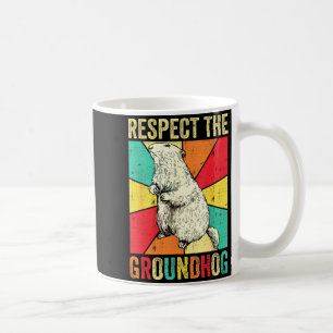 Caneca De Café Respeite O Groundhog Woodchuck Ground Hog Homens M