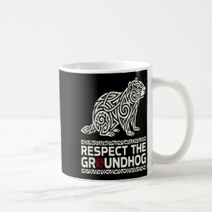 Caneca De Café Respeite o Símbolo Tribal do Dia do Groundhog