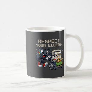 Caneca De Café Respeite Seus Anciãos Controle de Jogos Retro Dive
