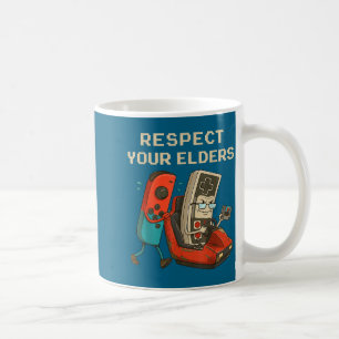 Caneca De Café Respeite Seus Anciãos Jogos Retrô Divertido Contrô