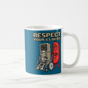 Caneca De Café Respeite Seus Anciãos Jogos Retrô Engraçado Contra