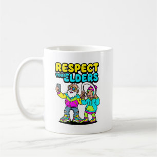 Caneca De Café Respeite seus Avós Selfie Vovô Engraçado Gen Z
