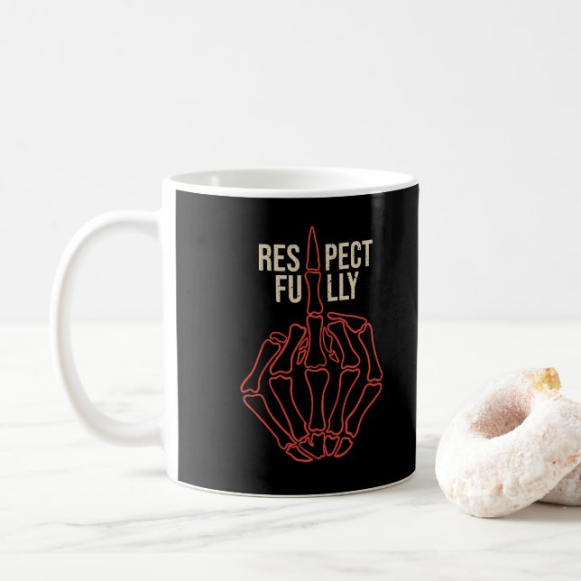 Caneca De Café Respeitosamente (Com Donut)