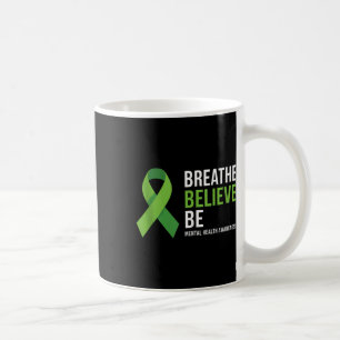 Caneca De Café Respirar Acredita Ser Fita De Consciência Mental