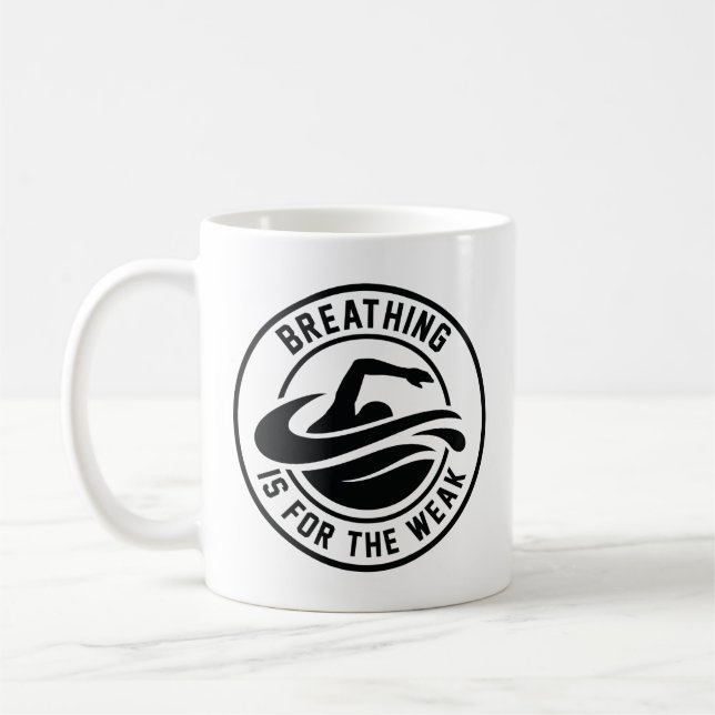 Caneca De Café Respirar É Para O Fraco (Esquerda)
