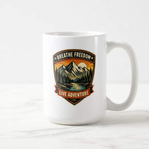Caneca De Café Respire a liberdade, viva a aventura
