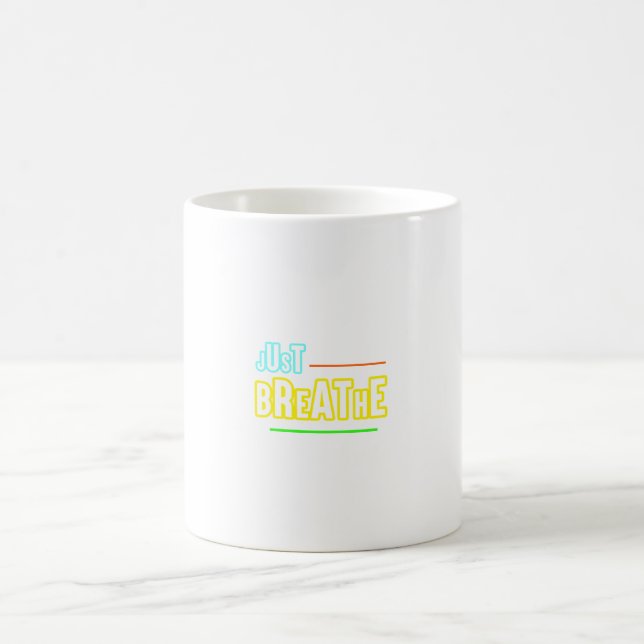 Caneca De Café Respire apenas - Design de relaxamento e matiz (Centro)