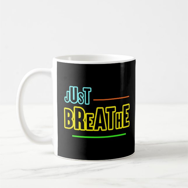Caneca De Café Respire apenas - Design de relaxamento e matiz (Esquerda)