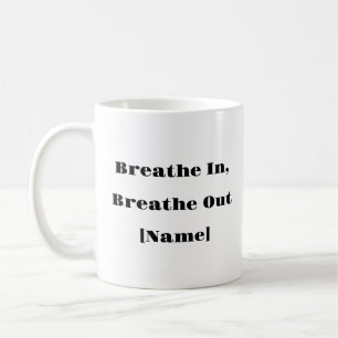 Caneca De Café Respire Em Breathe Mug - Saúde Mental Personalizad
