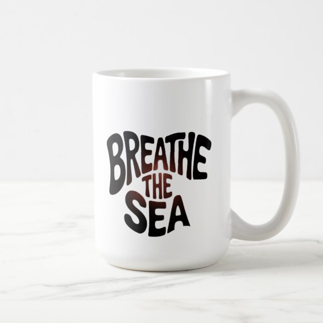 Caneca De Café Respire o mar (Direita)