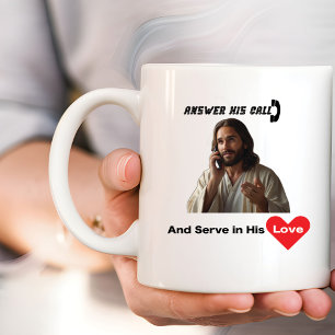 Caneca De Café Responda a sua chamada e sirva-se de cristão apaix