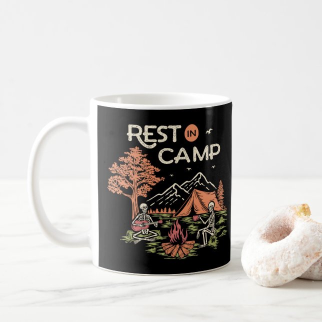 Caneca De Café Rest in Camp (Com Donut)