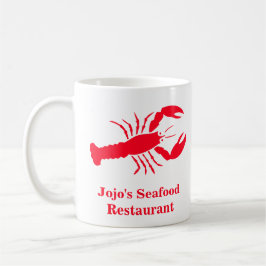Caneca De Café Restaurante de frutos do mar de Lobster Red Jojo (