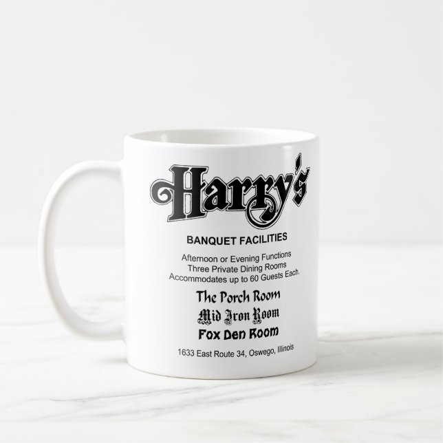 Caneca De Café Restaurante Harry's, Oswego, IL (Esquerda)