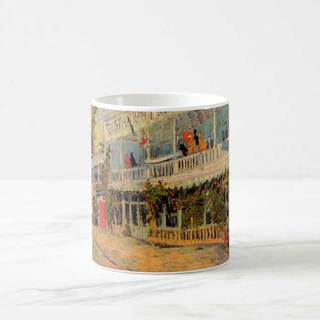 Caneca De Café Restaurante Sirene, Asnières por Vincent van Gogh (Centro)