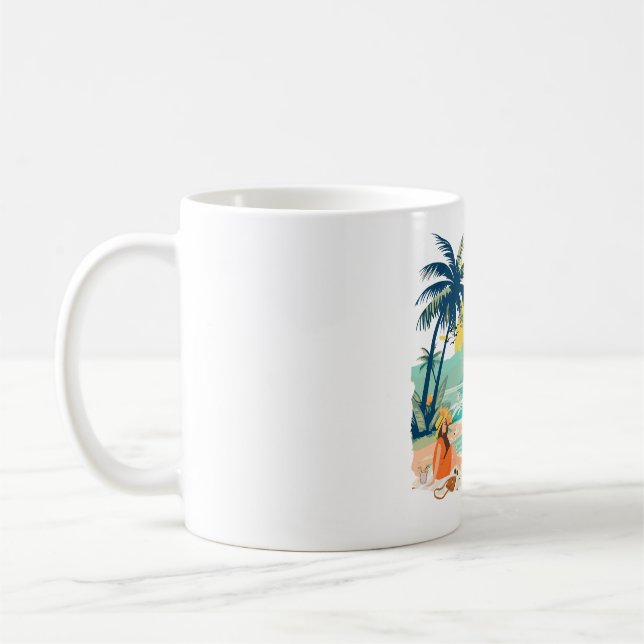 Caneca De Café Resting Beach for Summer (Esquerda)