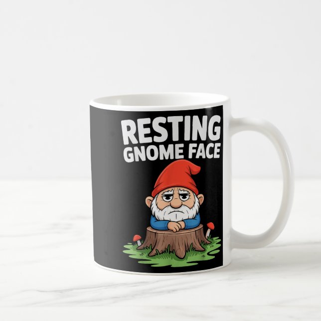 Caneca De Café Resting Gnome Face Cute Funny Christmas Kawaii Car (Direita)
