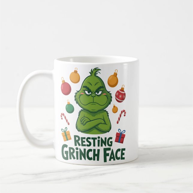 Caneca De Café Resting Grinch Face (Esquerda)