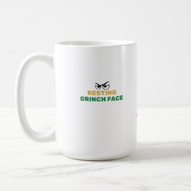 Caneca De Café "Resting Grinch Face" Funny Christmas Coffee Mug - (Esquerda)