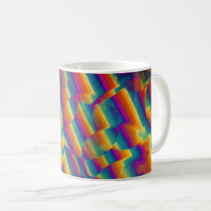 Caneca De Café Resumo - Deformações de vidro coloridas
