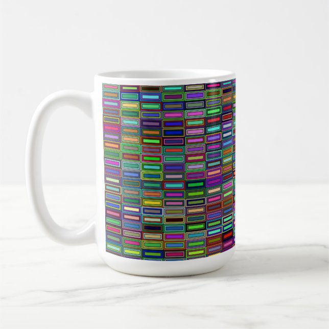 Caneca De Café Retângulos aninhados 15oz Mug (Esquerda)