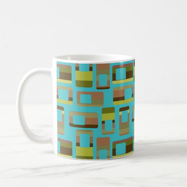 Caneca De Café Retângulos Com Tiras (Esquerda)