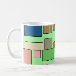 Caneca De Café Retângulos de Boho 