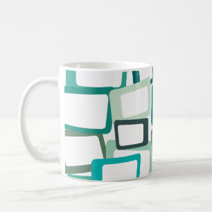 Caneca De Café Retângulos Modernos do Século médio