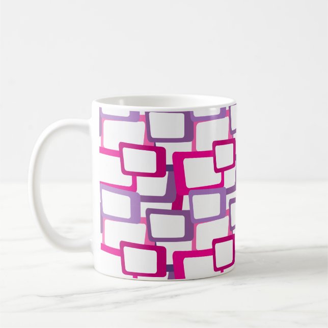 Caneca De Café Retângulos Modernos do Século médio (Esquerda)