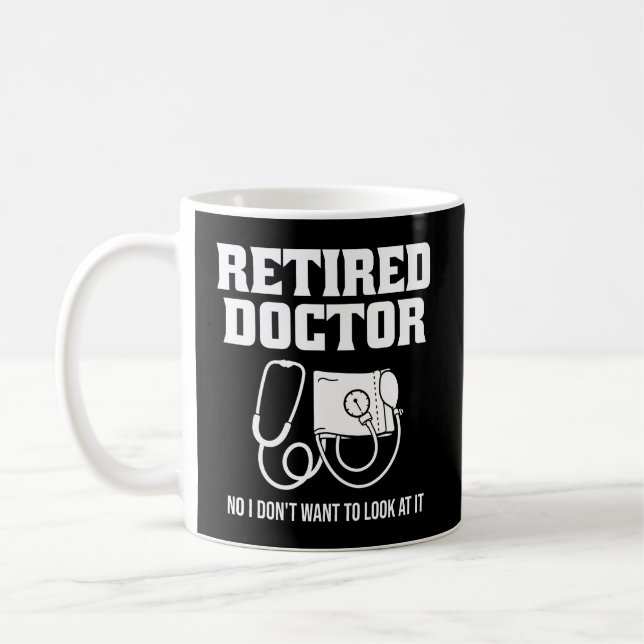 Caneca De Café Retirada Engraçada Médica Estetoscópio Retirada (Esquerda)