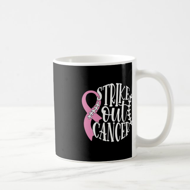 Caneca De Café Retirar o Cancer de Mama Baseball Combater a Consc (Direita)