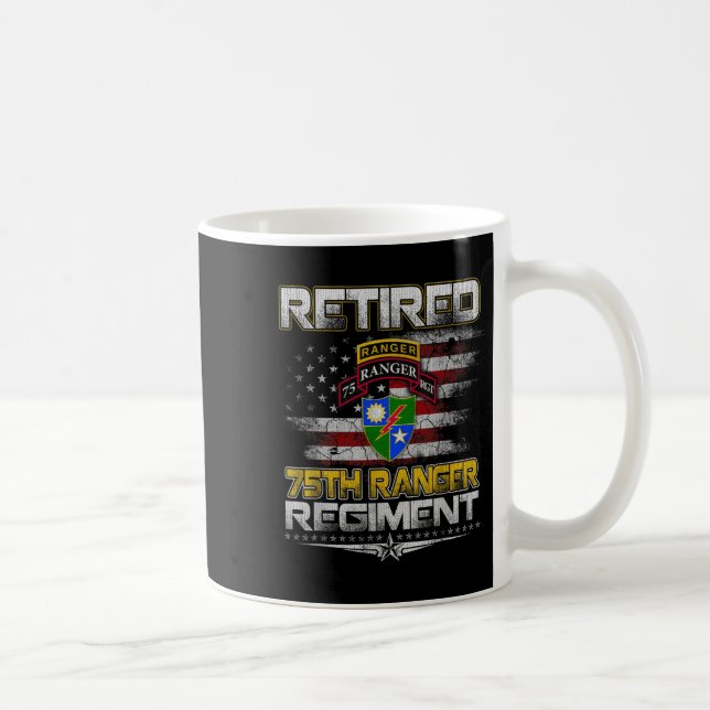 Caneca De Café Retired 75th Ranger Regiment Veteran Patriotic Dad (Direita)