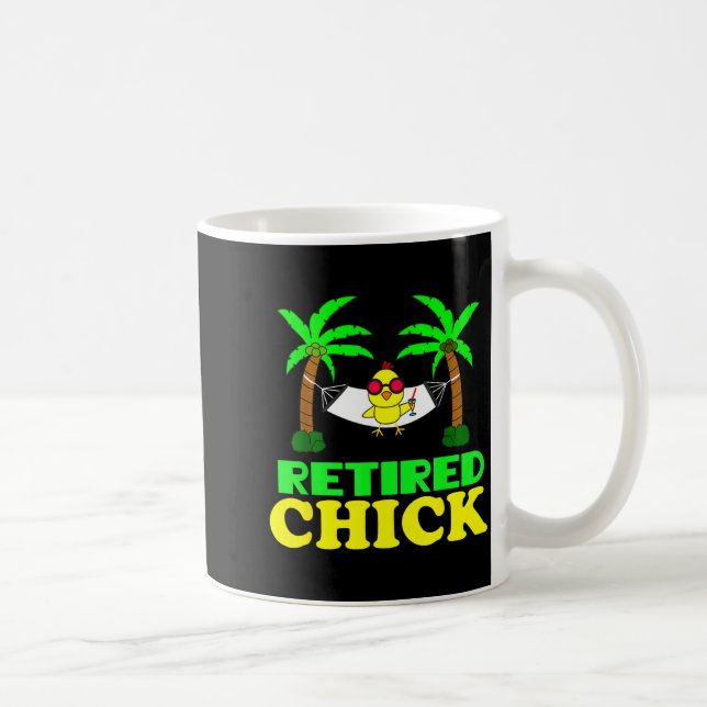 Caneca De Café Retired Chick Humor Funny Retirement Party Gift Ne (Direita)