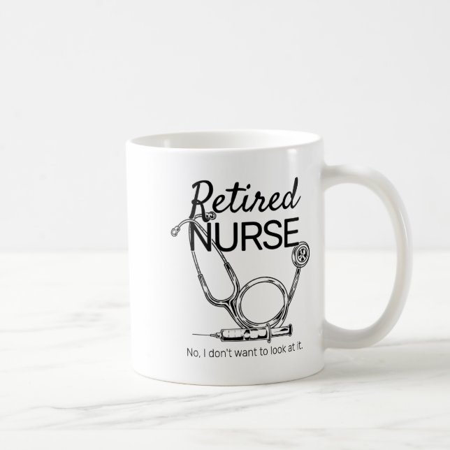 Caneca De Café Retired Nurse Funny Nursing Retirement  (Direita)