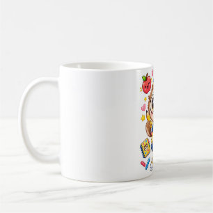 Caneca de Café Retorno às Aulas de Coruja Kawaii E