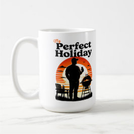 Caneca De Café Retrair O Texto Escuro Do Meu Feriado Perfeito