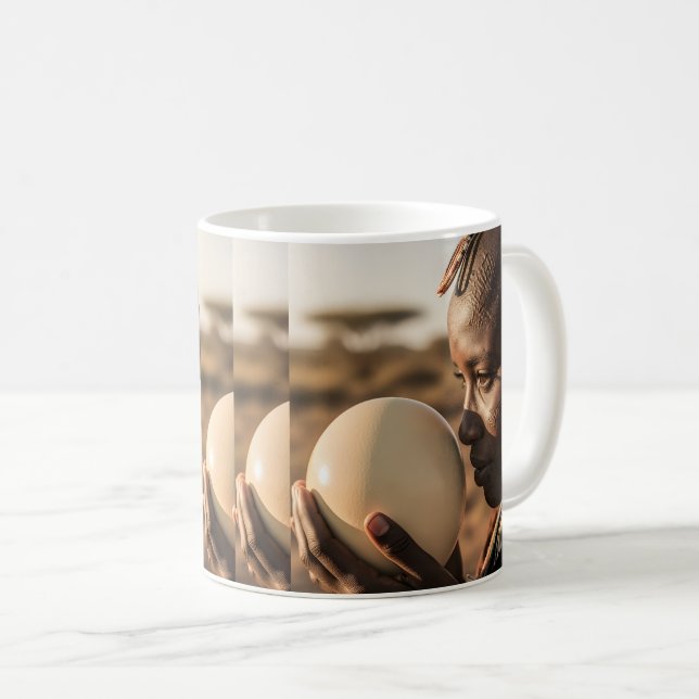 Caneca De Café Retrato Africano Cheio de Alma (Frente Esquerda)