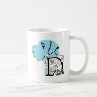Caneca De Café Retrato da cabeça do Great Dane e nome da raça ale