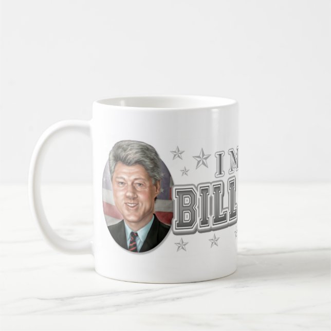 Caneca De Café Retrato da Caricatura do Novo Bill Clinton (Esquerda)
