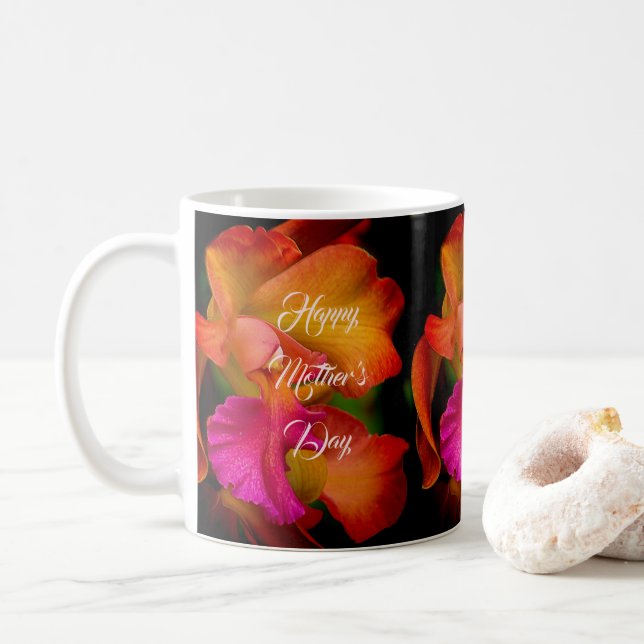 Caneca De Café Retrato da Cattleya Orchid (Com Donut)