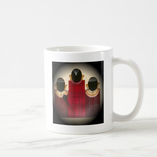 Caneca De Café Retrato da família Maasai verificado (Direita)