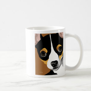 Caneca De Café Retrato da ilustração do cão