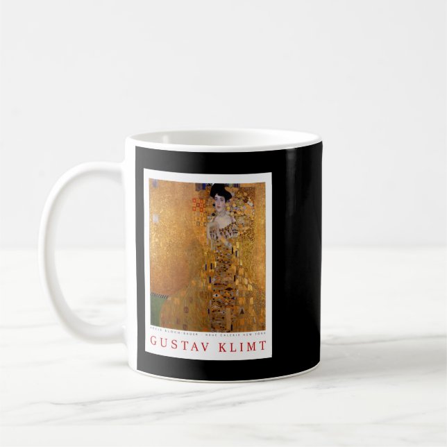Caneca De Café Retrato de Adele Bloch Bauer Gustav Klimt (Esquerda)