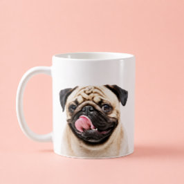 Caneca De Café Retrato de Animal Personalizado Minimalista