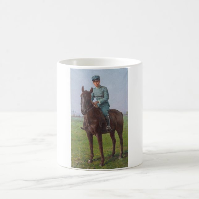 Caneca De Café Retrato de Attilio Triboletti (Soldado de Cavalari (Centro)