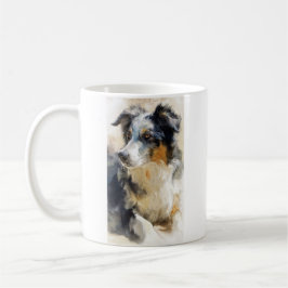 Caneca De Café retrato de cão pastor australiano