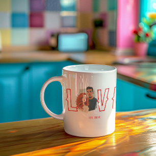 Caneca De Café Retrato de Casal em Aquarela Personalizado Amor
