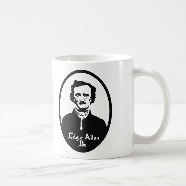 Caneca De Café Retrato de Edgar Allan Poe (Direita)