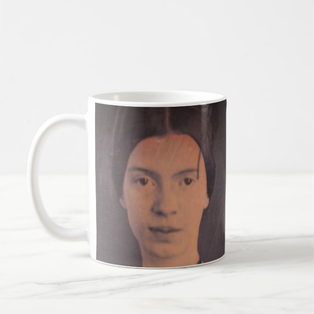 Caneca De Café Retrato de Emily Dickinson (Esquerda)