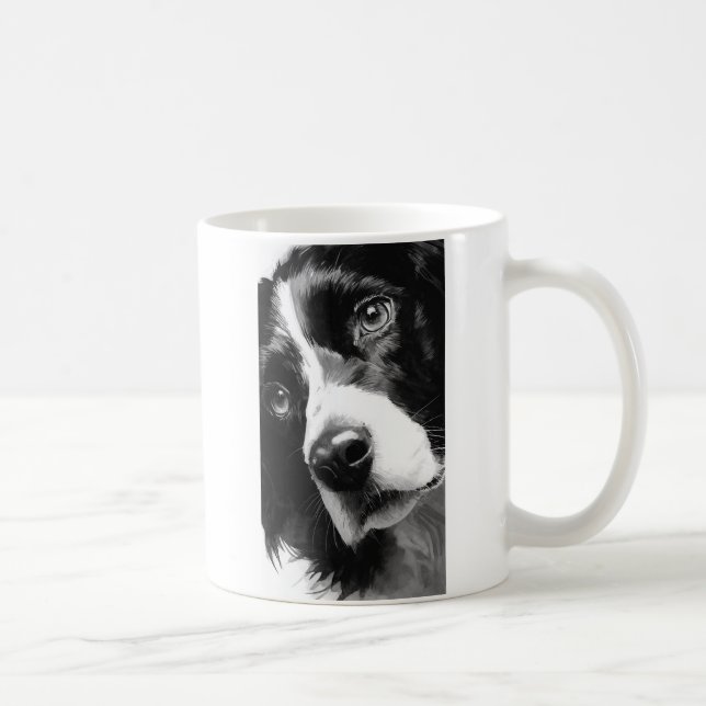 Caneca De Café retrato de english springer spaniel (Direita)